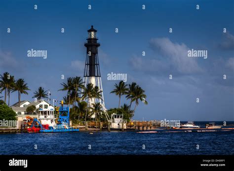 The Hillsboro Inlet Lighthouse Viewed From The Pompano Beach Hillsboro