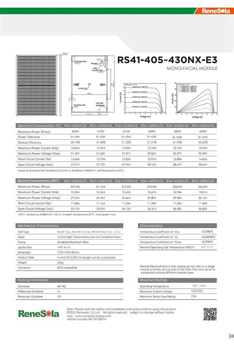 Renesola Solar Panels N Type W W W W W W Pannelli