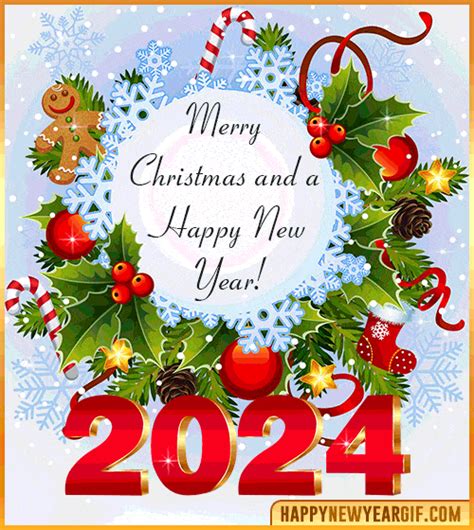 Happy New Year 2024 Animated  For Christmas Wishes 🎅🥂