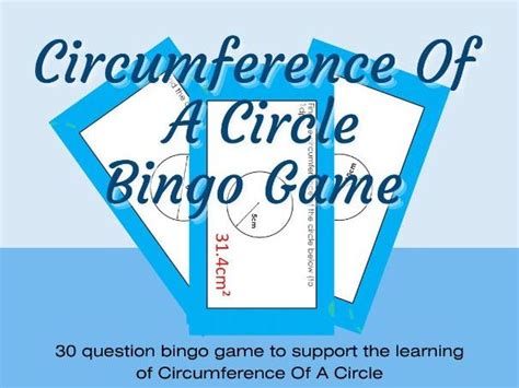 Circumference Of A Circle Maths Bingo Game Activity Teaching Resources