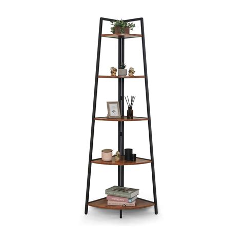 Corner Shelf Tall Corner Shelf Stand 5 Tier Display Shelf Ladder