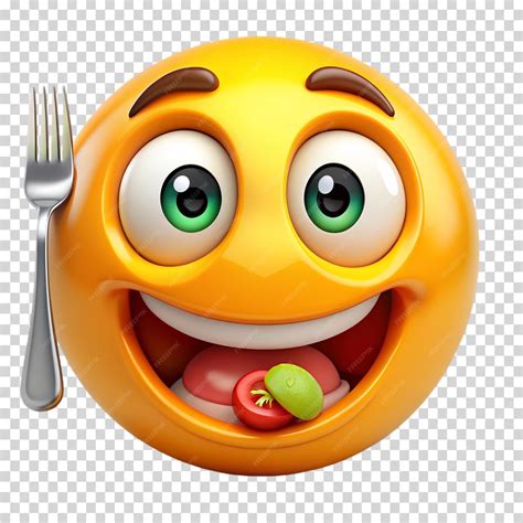 Premium PSD | Hungry Emoji Isolated On Transparent Background