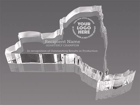 New York Paperweight Acrylic Award 4x5 25 Trophy Depot