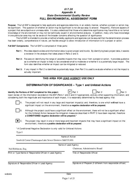 Fillable Online Full Environmental Assessment Form This Fax Email