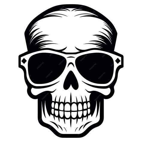 Premium Vector Skull With Sunglass Vector