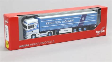 HERPA 314329 MAN TGX GX Gardinenplanensattelzug Höhner EUR 42 00