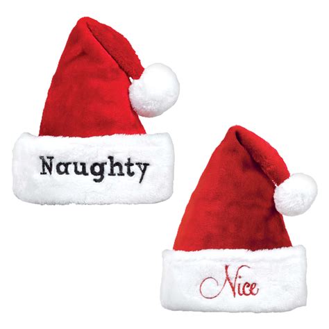 Santa Hats Naughty And Nice 2 Ct Home And Office Fast Delivery By App Or