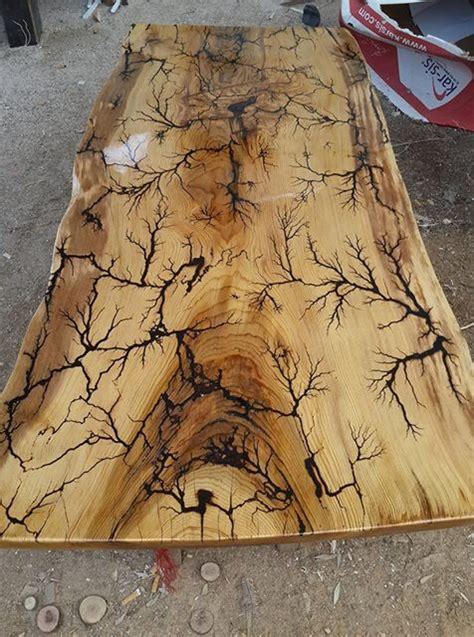 Wood Electrification Aka Lichtenberg Figure Resin Furniture Wood