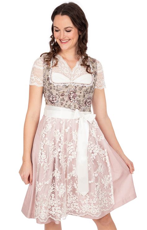 Marjo Mini Dirndl Tlg Cm Ursula Taupe Offwhite Alpenclassics De