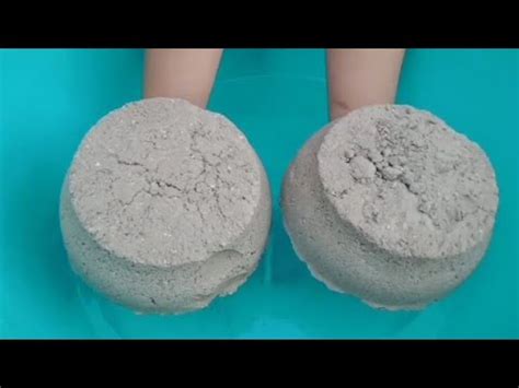 Super Soft Fine Sand Cement Crumble Dipping In Water Satisfying