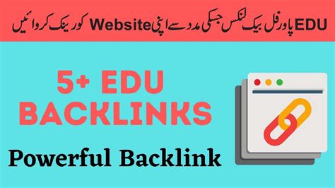 Edu Powerful Backlinks High Quality Backlinks List Dofollow