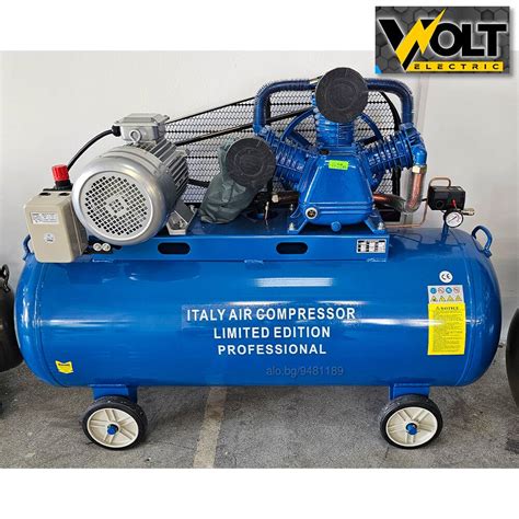 Трифазен професионален компресор за въздух 300L, 12.5bar, 1100л/мин ...