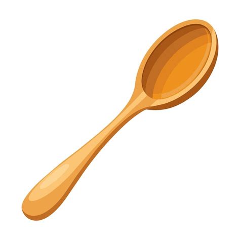 Premium Vector | Vector of a wooden spoon on white