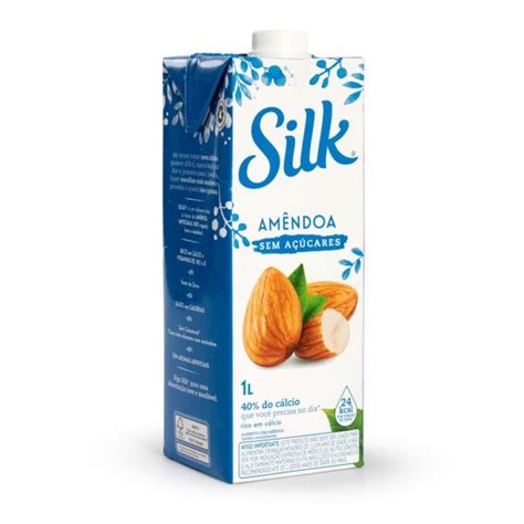 Bebida Vegetal De Amêndoa Sem Açúcar 1l Silk