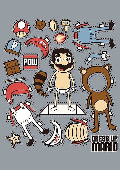 Dress Up Mario Posters By Scott Weston Redbubble