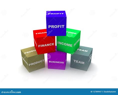 business  finance blocks concept stock illustration illustration
