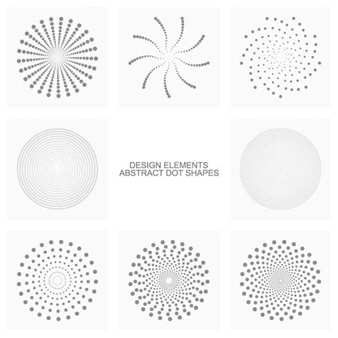 Premium Vector Abstract Dot Shapes Vector Set