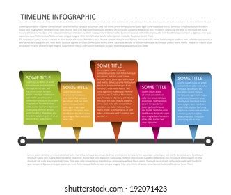 Modern Horizontal Timeline Design Template Vector Stock Vector (Royalty ...