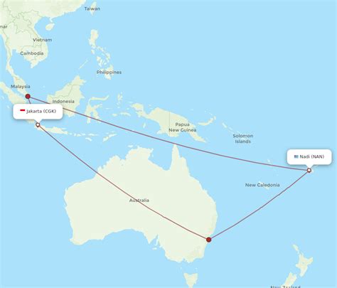 All Flight Routes From Nadi To Jakarta Nan To Cgk Flight Routes