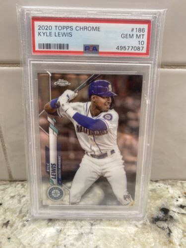 Topps Chrome Kyle Lewis Rc Rookie Psa Gem Mint Roy