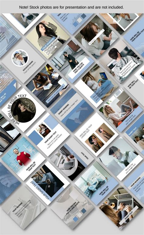 Blue Canva Instagram Templates Masterbundles