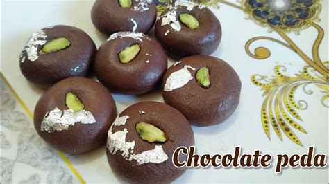 Chocolate Peda How To Make Chocolate Pedha 5minute Sweet Recipe