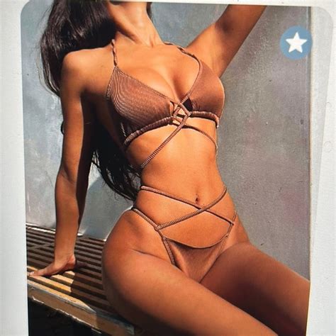 White Label Rofa Fashion Swim Nwt Halter Neck Crisscross Ribbed Bikini Set Small Size Poshmark