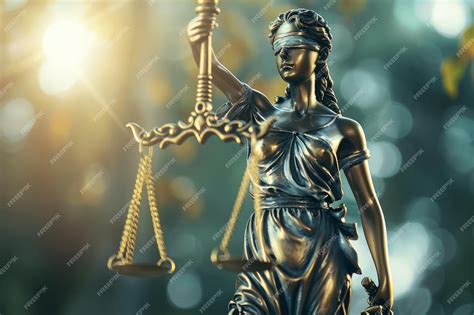 Premium Photo Statue Of Lady Justice Holding Scale Of Justice