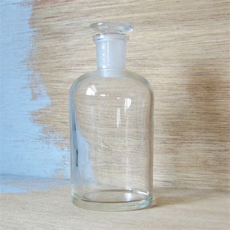 Pyrex Glass Bottle With Glass Stopper Vintage Lab Ware Glass Glass