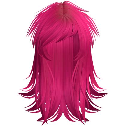 Emo Long Wispy Vkei Scene Wolfcut Hot Pink Roblox
