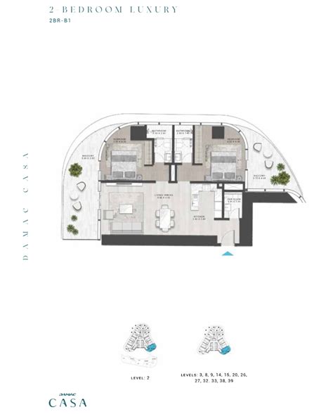 Damac Casa Tower Floor Plans - Apartments & Townhouses