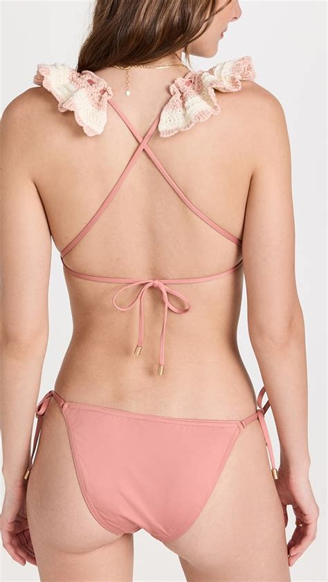 Zimmermann Clover Crochet Triangle Bikini Shopbop