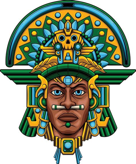 Ilustraci N De Guerrero Azteca Con Vector De Stock De Calidad Premium