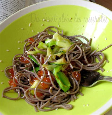 Recette De Nouilles Soba Au Concombre Et Aux Oeufs De Saumon La