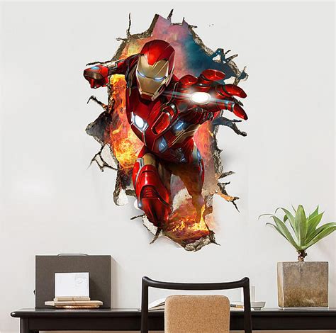 Iron Man wall stickers 3D effect | wall stickers ireland – Walldecals.ie