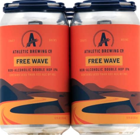 Athletic Brewing Co. Free Wave Non-Alcoholic Double Hop IPA, 6 cans ...