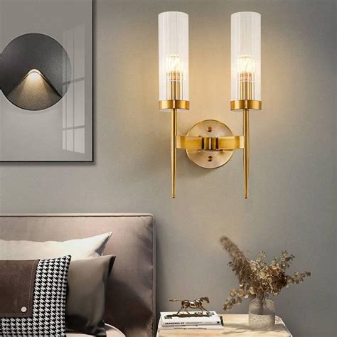 3 Light Gold Metal Frost Glass Ball Wall Light Metal Warm White