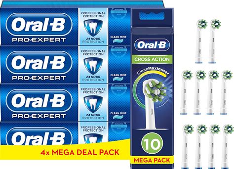 Oral B CrossAction Replacement Toothbrush Head With CleanMaximiser