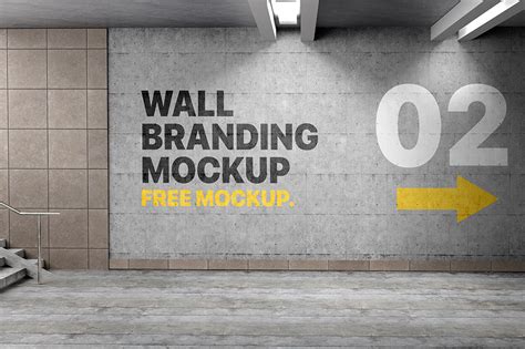 Free Wall Branding Mockup Free Mockup Psd