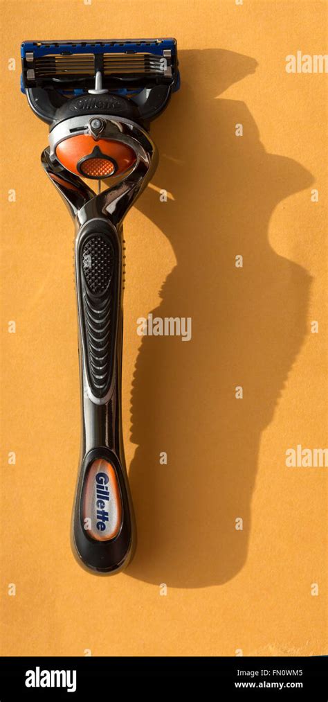 A Gillette Fusion ProGlide razor blade. The razor has five blades Stock Photo - Alamy