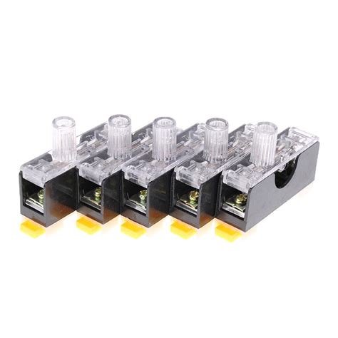 FS 101 Din Rail Mount Single Pole 6x30mm Fuse Holder Glass Fuse Tube