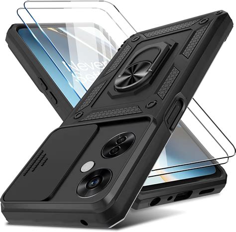 Jusy Case For Oneplus Nord N30 5g With 2 Hd Screen Protector Slide Camera Cover