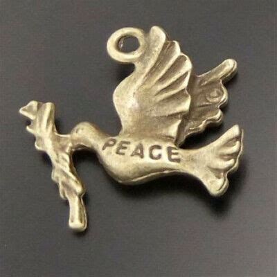 Antique Bronze Peace Dove Pigeon Alloy Pendant Charms DIY Jewelry