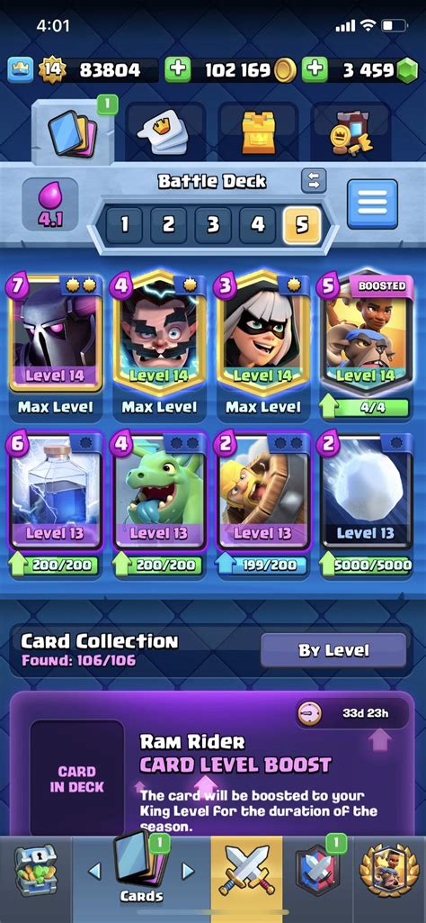 Pekka Ram Rider Baby D upgrade priority, I can upgrade two cards to lvl ...