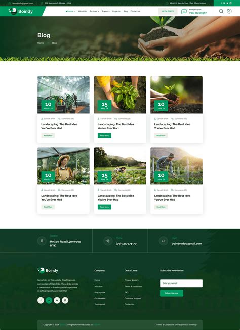 Boindy Gardening And Landscaping Figma UI Template By Spellthemes