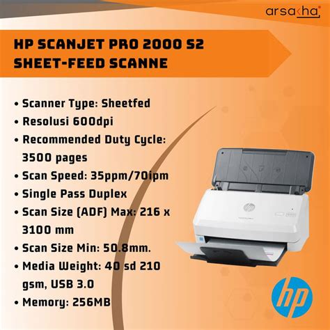 Hp Scanjet Pro 2000 S2 Sheet Feed Scanner