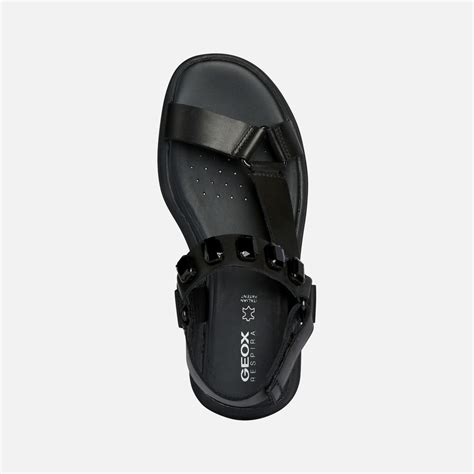 Geox® Spherica Model Ec5w Womens Black Platform Sandals Geox