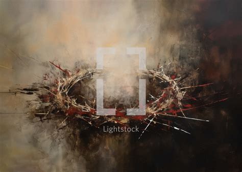 Abstract painting of a crown of thorns with... — Photo — Lightstock