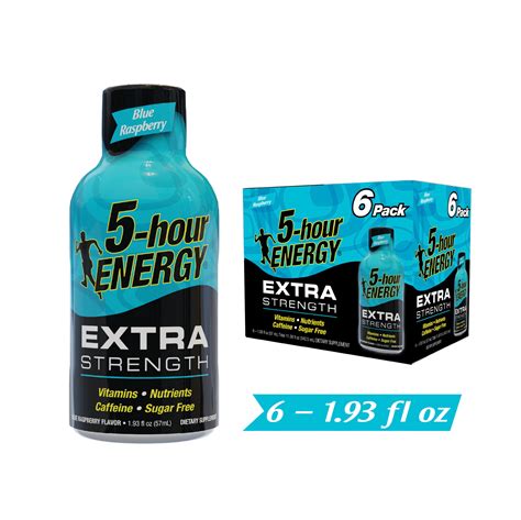 5 Hour Energy® Shot Extra Strength Blue Raspberry 193 Oz 6 Count