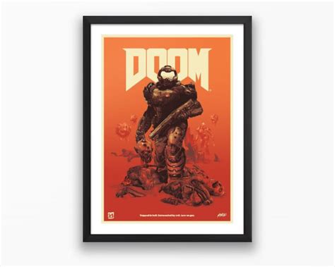 Doom Classic Game Poster Etsy